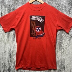 Vintage Tennessee Homecoming '86 Graphic T-Shirt Sevierville Size Large